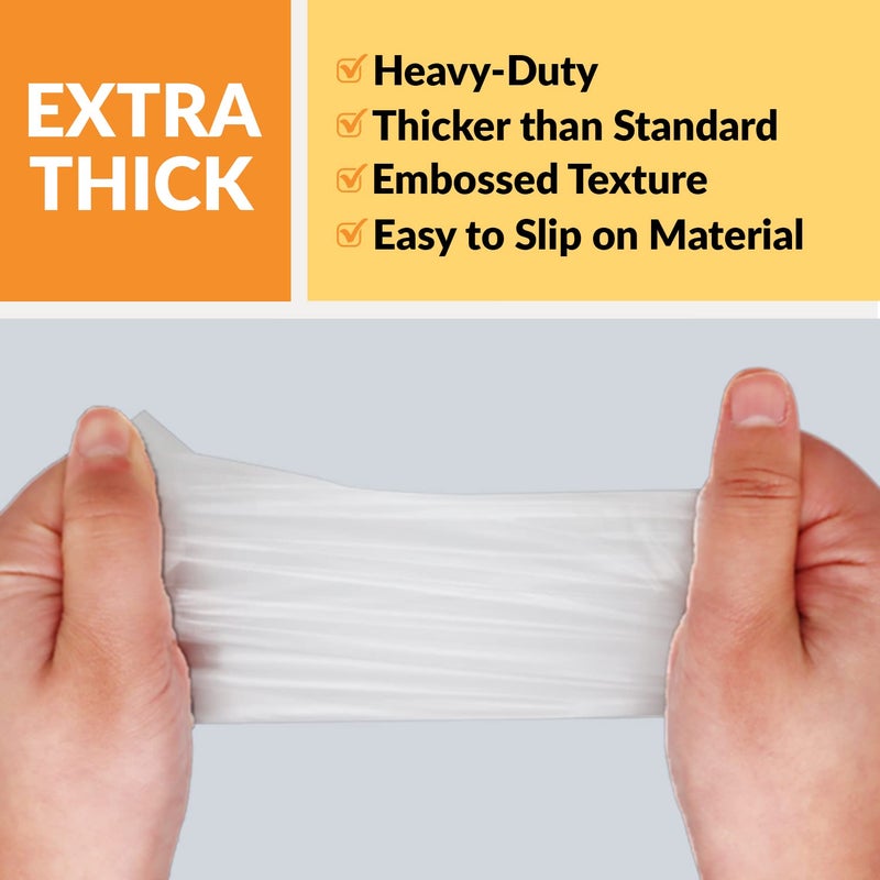 Klex 1000 Heavyweight Cast Poly Disposable Kitchen Gloves Large, BPA Free, Food Grade - Image 3